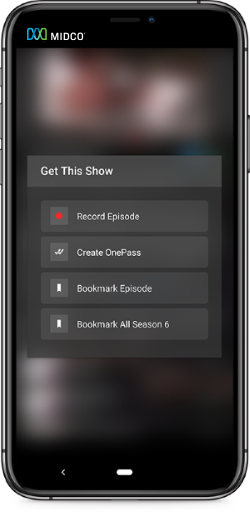 Get This Show screen on mobile device